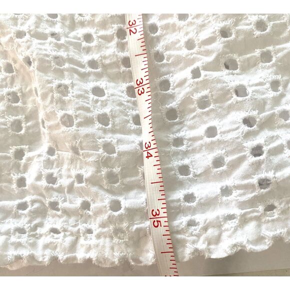 Old Navy White Eyelet Lace Mini Dress Short Sleeve Lightweight Cottagecore Sz M - Picture 6 of 9